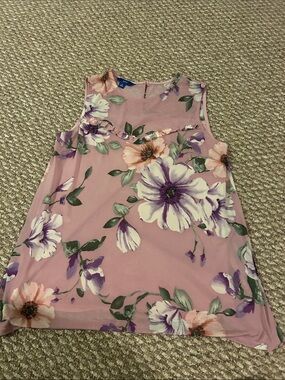 Apt. 9 Pink Floral Sleeveless Blouse